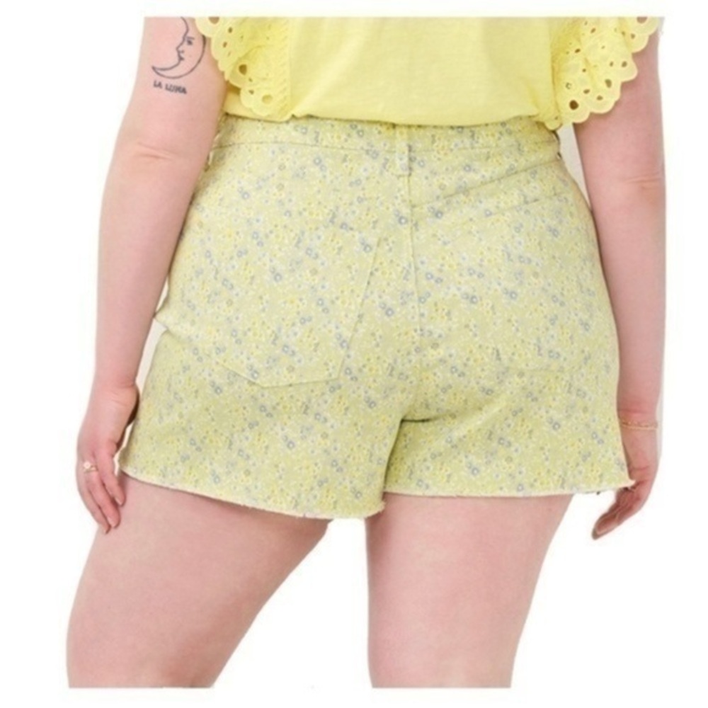NWT Lauren Conrad Super High Rise Shorts Stretch Floral Cutoff 24W $48 New
